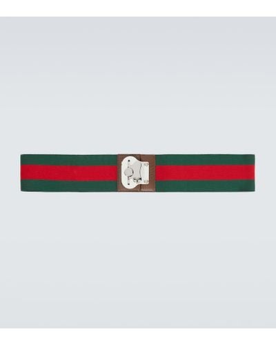 Gucci Correa elastica para equipaje con Web - Rojo