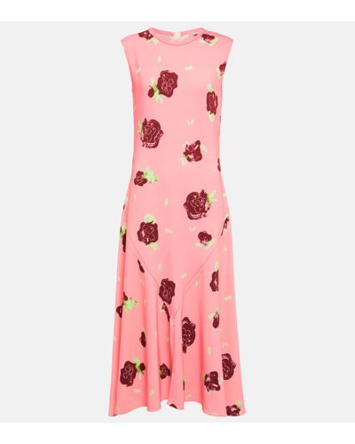 Marni Floral Midi Dress - Pink