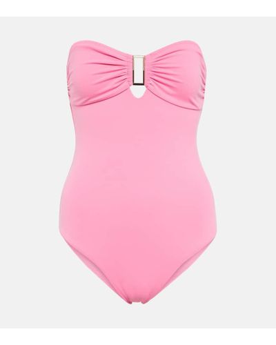 Melissa Odabash Como Bandeau Swimsuit - Pink