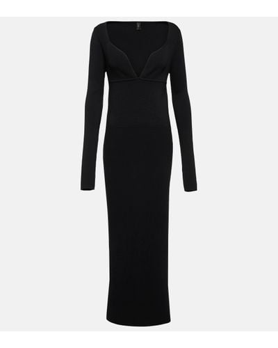 Sir. The Label Helena Ribbed-knit Maxi Dress - Black