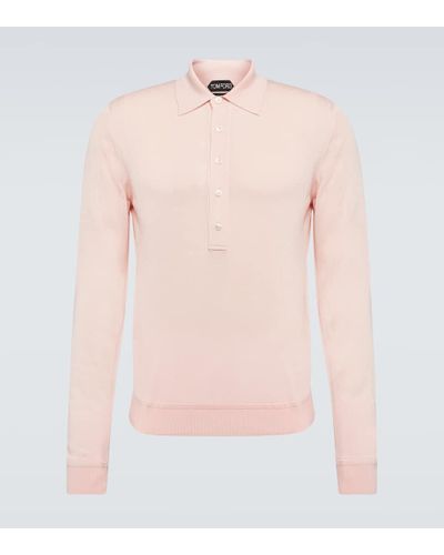 Tom Ford Polopullover aus Jersey - Pink