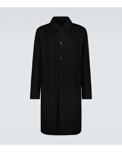 Valentino Wool And Cashmere Overcoat - Black