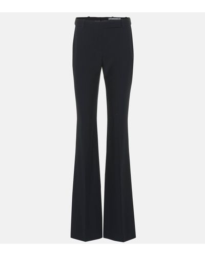 Alexander McQueen Mid-rise Flared Trousers - Blue
