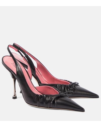 Blumarine Carla 105 Leather Slingback Court Shoes - Red