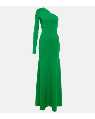 Victoria Beckham Robe longue asymetrique - Vert