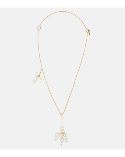Jil Sander Pearl-embellished Necklace - White