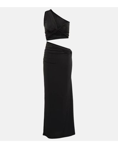 JADE Swim Yana One-shoulder Cutout Maxi Dress - Black