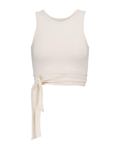 Live The Process Top sportivo Ballet in jersey stretch - Neutro