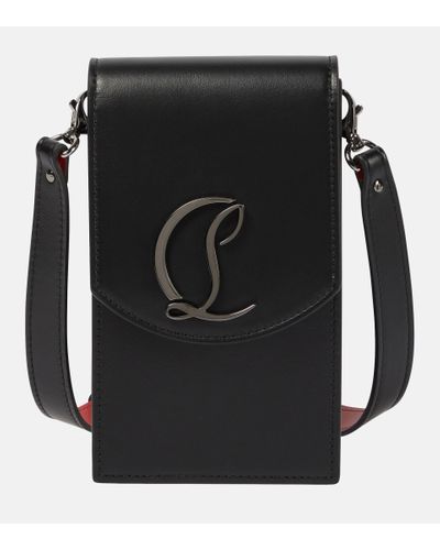 Christian Louboutin Loubi54 Leather Phone Pouch - Black