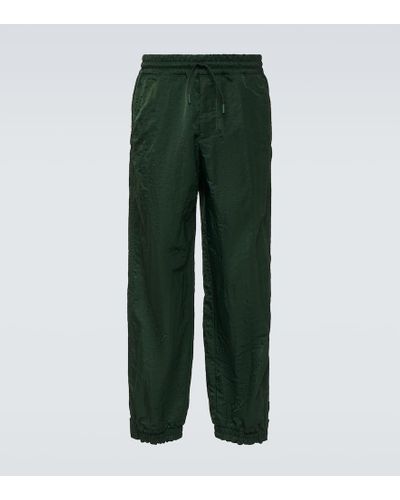 Burberry Pantaloni a gamba larga in tessuto tecnico - Verde