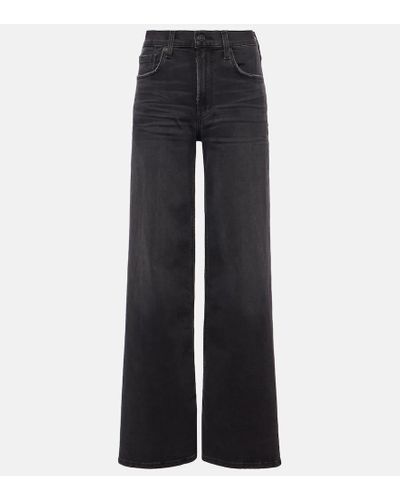 Citizens of Humanity Mid-Rise Wide-Leg Jeans Loli - Blau