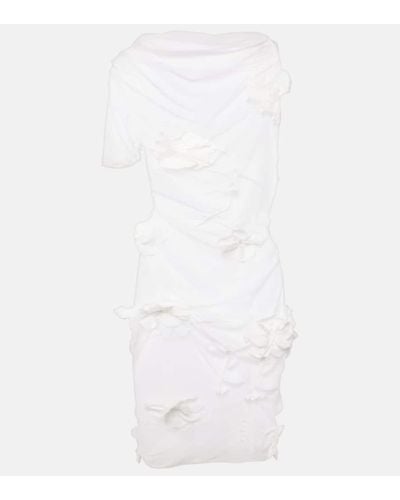 Jacquemus La Mini Robe Bocciolo Silk-blend Minidress - White