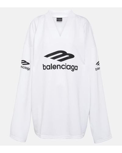 Balenciaga Top oversize 3B Sports Icon - Bianco
