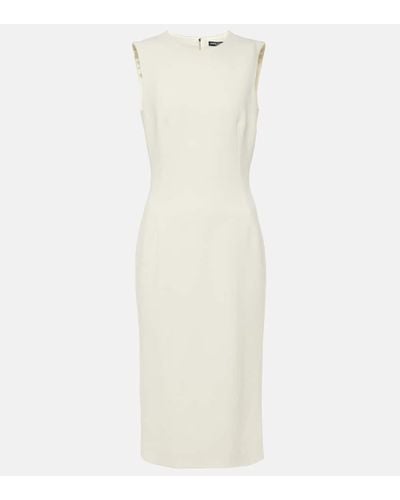 Dolce & Gabbana Wool Midi Dress - White