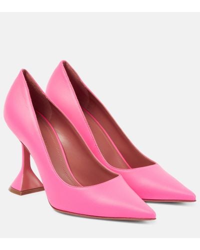 AMINA MUADDI Ami Leather Court Shoes - Pink