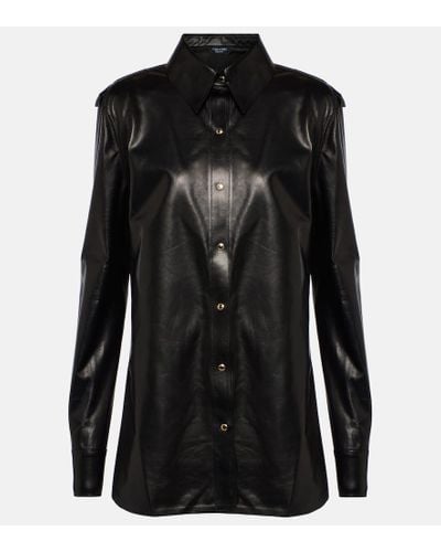 Tom Ford Leather Shirt - Black