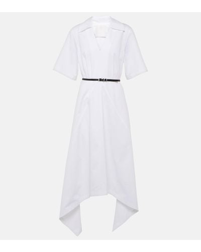 Givenchy Voyou Cotton Poplin Shirt Dress - White