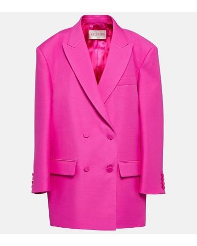 Valentino Blazer aus Wolle und Seide - Pink