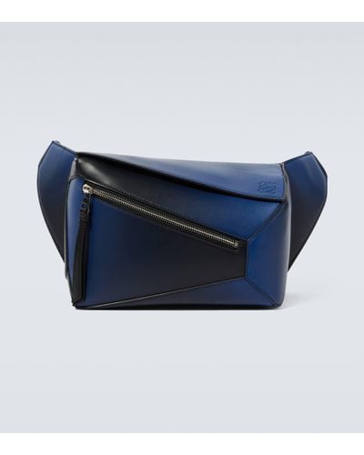 Loewe Sac ceinture Puzzle Small en cuir - Bleu