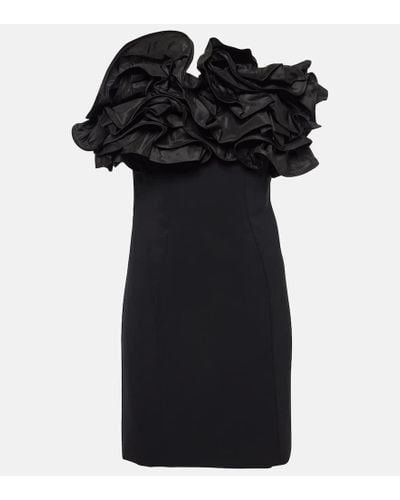 Carolina Herrera Ruffle-detail Minidress - Black
