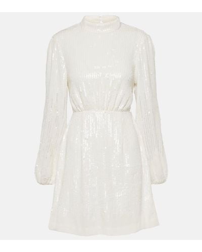 RIXO London Lara Bridal Sequined Minidress - White
