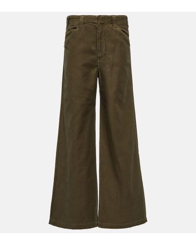 Citizens of Humanity Paloma High-rise Wide-leg Cotton Pants - Green