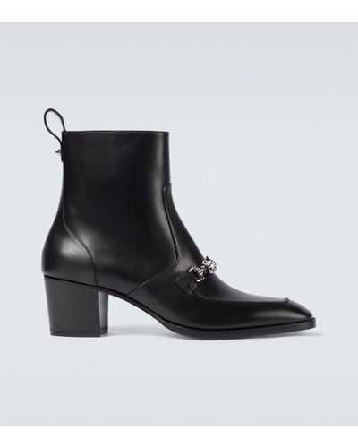 Christian Louboutin Mayerswing Leather Boots - Black