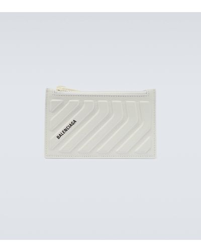 Balenciaga Car Leather Card Holder - White