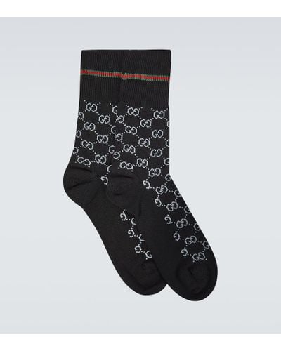 Gucci Socken Aus Baumwollmischung Mit GG - Schwarz