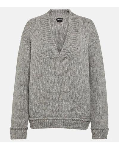 Tom Ford Alpaca-blend Sweater - Gray