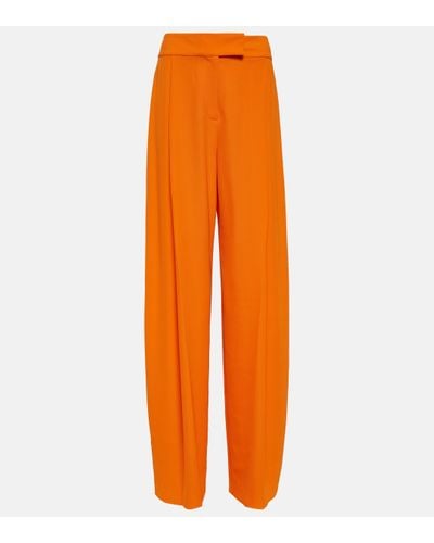 The Sei Pleated Wide-leg Trousers - Orange