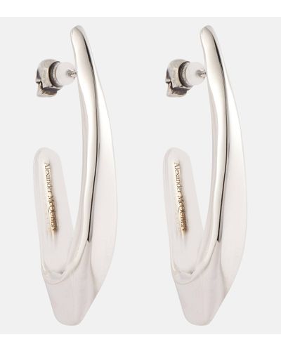 Alexander McQueen Hoop Earrings - White