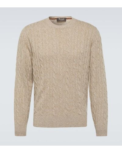 Loro Piana Cable-knit Cashmere Sweater - Natural
