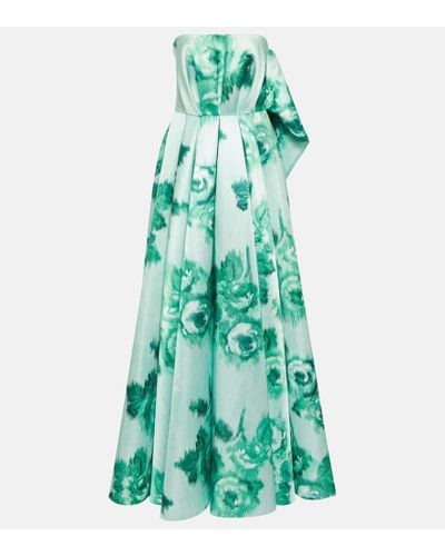 Emilia Wickstead Vestido de fiesta Merope sin tirantes - Verde