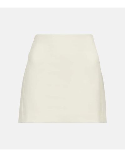 Wardrobe NYC Minifalda de lana virgen - Blanco