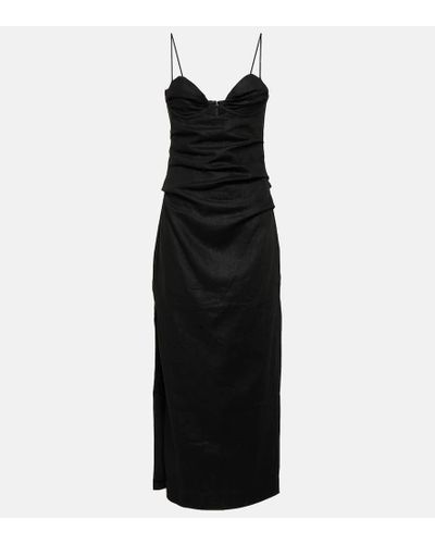 Sir. The Label Noemi Linen Maxi Dress - Black