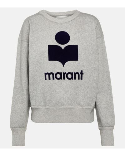 Isabel Marant Moby Logo Jersey Sweatshirt - Gray