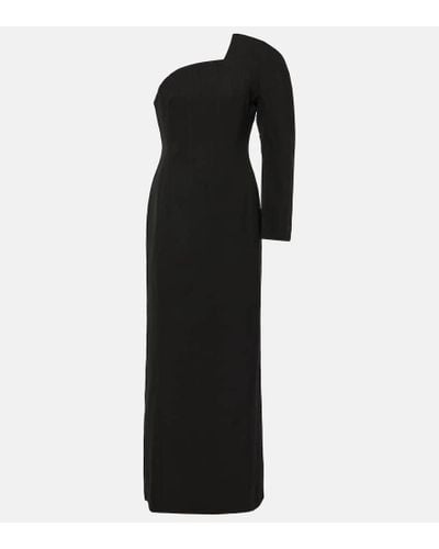 Jacquemus Vestido de fiesta asimetrico La Robe Pablo de crepe - Negro