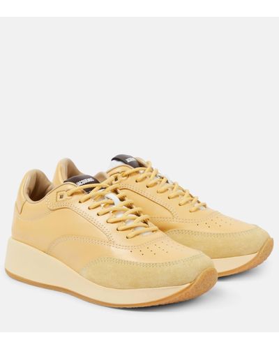 Jacquemus La Daddy Leather Trainers - Natural