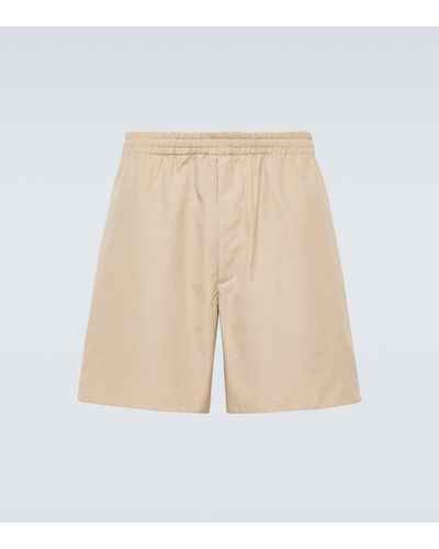 AURALEE High Count Cotton Shorts - Natural