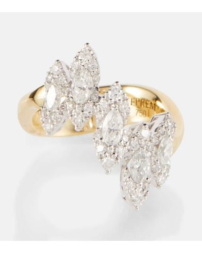 YEPREM Ring aus 18kt Gelbgold mit Diamanten - Weiß