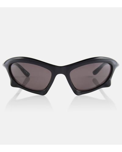 Balenciaga Bat Rectangular Sunglasses - Brown