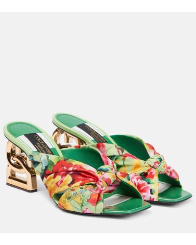 Dolce & Gabbana Portofino mules estampados - Verde