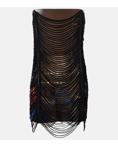 Jean Paul Gaultier X Shayne Oliver Printed Minidress - Black
