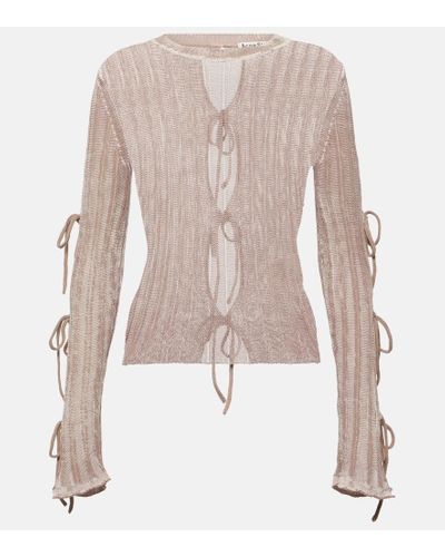 Acne Studios Ribbed-knit Cotton-blend Sweater - Pink