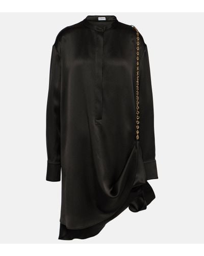 Christopher Esber  Venus Plunge Shirt Dress Black