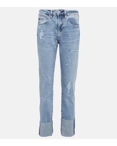 AG Jeans Jeans rectos con punos - Azul