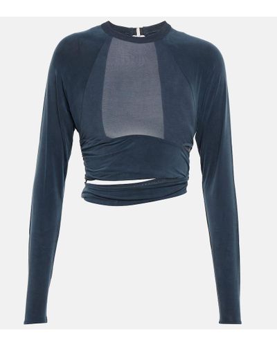 Jacquemus Cropped-Top Le T-Shirt Espelho - Blau