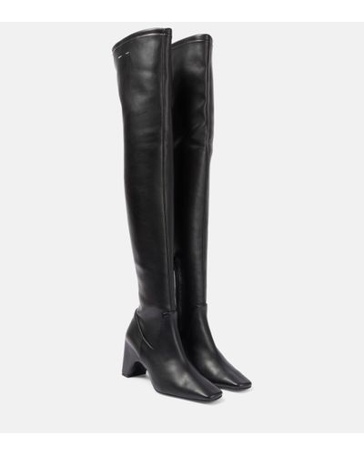 Coperni Faux Leather Over-the-knee Boots - Black