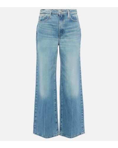FRAME High-Rise Wide-Leg Jeans Le Jane - Blau